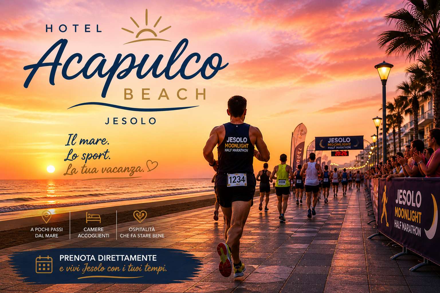 Jesolo Moonlight Half Marathon 2026: il 16 maggio torna la corsa più suggestiva della primavera